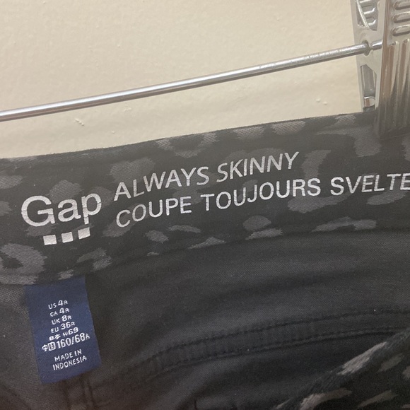 Gap Always Skinny Mid Rise Leopard Print Pants Size 4 - Picture 6 of 9